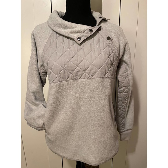Abercrombie & Fitch Other - Abercrombie & Fitch Mens Size XSmall Fleece Pullover Jacket Gray Asymmetric Snap